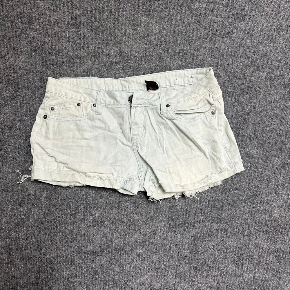 Arizona Jean Co Shorts Womens Size 9 Light Wash Denim Cutoff Raw Hem Stretch